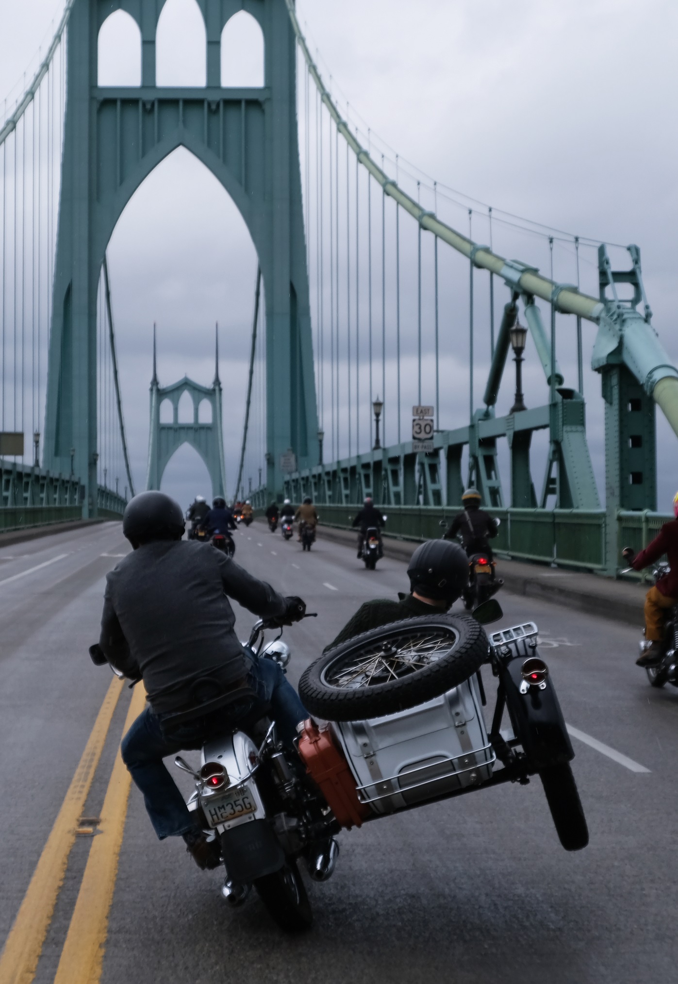 A motorcycle with a sidecar